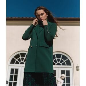 NWT Aleeza Paris Forest Green Knit Mini Sleeveless Vest Dress or Long Top Size L